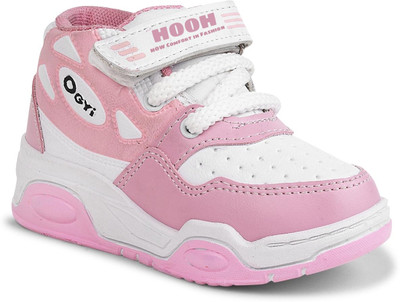 HOOH - Now comfort in fashion Boys & Girls Velcro Walking Shoes(Pink, 8-9 Years)