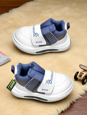 BINOS Boys & Girls Velcro Sneakers(Dark Blue, 5-6 Years)