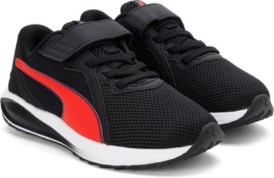 PUMA Twitch Runner Mutant AC PS Boys & Girls Velcro Running Shoes(Black)