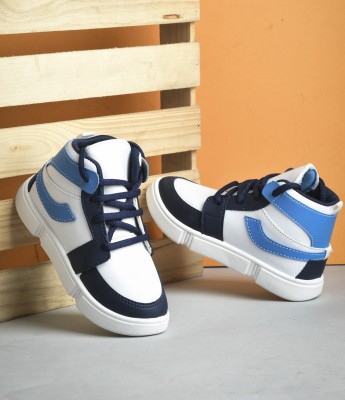 Pu-Pine Boys Lace Sneakers(Blue)