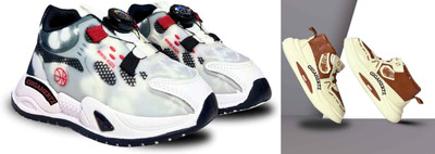 gigahertz Boys & Girls Drawstring Sneakers(White, 2 - 2.5 years)