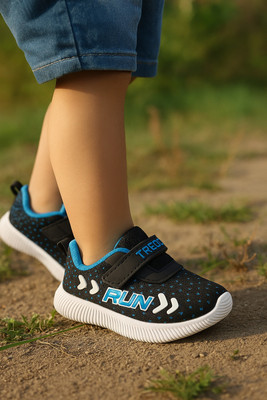 ASRON Boys & Girls Velcro Running Shoes(Light Blue, 2-2.5 Year)