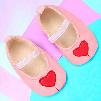 Baby Moo Girls Velcro Ballerinas(Pink, 9-15 Months)