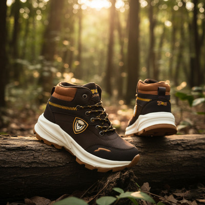 G&D Boys & Girls Lace Walking Shoes(Brown, 8-9 Years)