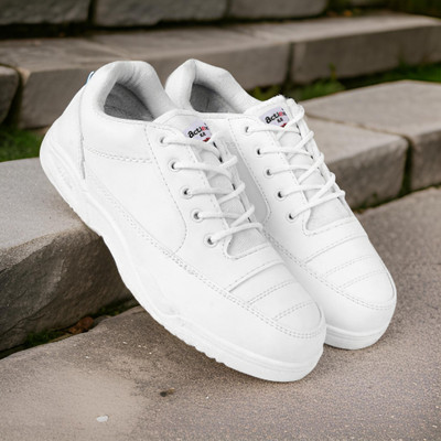 action Boys & Girls Lace School Shoes(White, 8 Years)