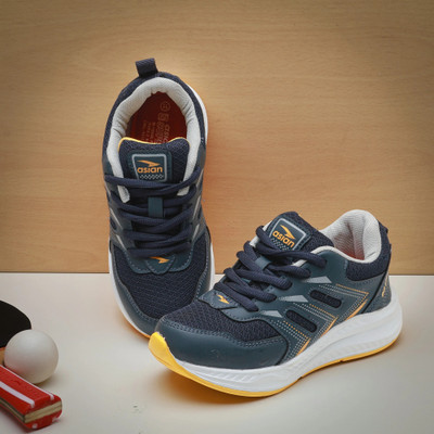 asian Boys Lace Running Shoes(Yellow, 9-10 Years)