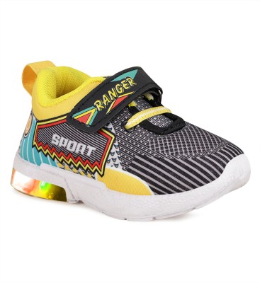 NEOBABY Boys & Girls Velcro Running Shoes(Yellow)