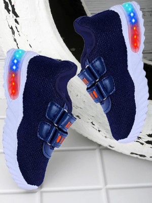 footlite Boys & Girls Velcro Sneakers(Dark Blue)