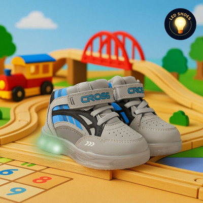 jootiyapa Boys & Girls Velcro Sneakers(Grey, 2-2.5-Years)