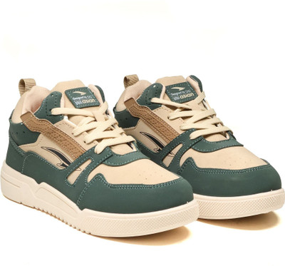 asian Boys Lace Sneakers(Green, 9-10 Years)