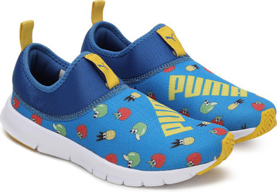 PUMA Boys & Girls Slip on Sneakers(Blue, 12-13)