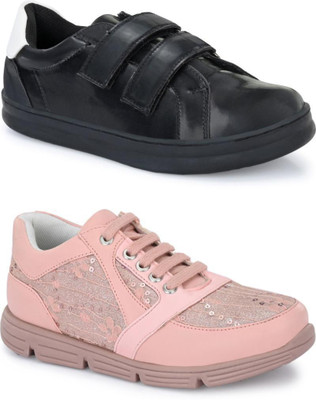 Fresh1947Feet Boys & Girls Lace Sneakers(Black)