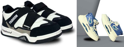 gigahertz Boys & Girls Velcro Sneakers(Black)