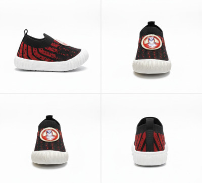 TRZ Boys & Girls Slip on Walking Shoes(Black, 18-21 Months)