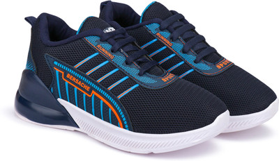 BERSACHE Boys Lace Running Shoes(Dark Blue, 4-4.5 Years)