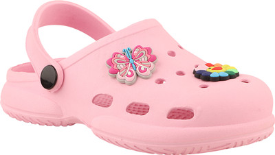 WELCOME Boys & Girls Slip on Clogs(Pink, 3.5-4)