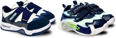 gigahertz Boys & Girls Velcro Sneakers(Dark Blue)