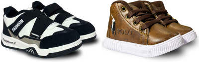 gigahertz Boys & Girls Velcro Sneakers(Black, 4 - 4.5 years)