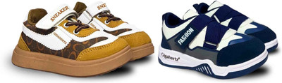 gigahertz Boys & Girls Velcro Sneakers(Tan)