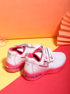 Prattle Foot Boys & Girls Velcro Sneakers(Pink)
