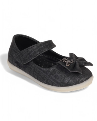 Lil Lollipop Girls Slip on Ballerinas(Black, 15-18 Months)