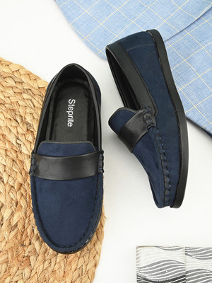 Steprite Boys Slip on Loafers(Dark Blue, 3-4 YEARS)