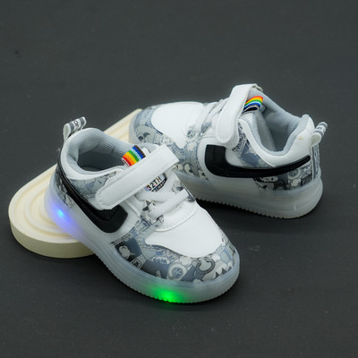 FEETWELL Boys & Girls Velcro Sneakers(Grey, 3.5-4YEARS)