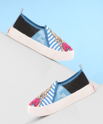 BARBIE Girls Slip on Sneakers(Light Blue)