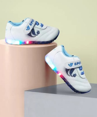 LNG Lifestyle Boys & Girls Velcro Running Shoes(Light Blue)