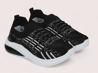 HouseOfCommon Boys Lace Running Shoes(Black, 7.5 - 8 Years)