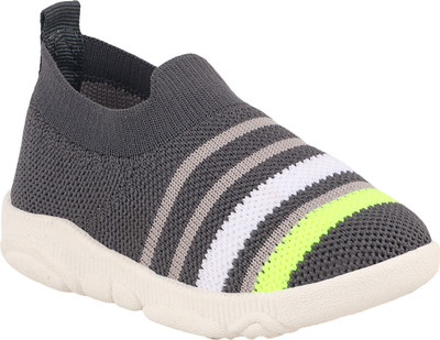 LEVOT Boys & Girls Slip on Sneakers(Grey, 18-24 MONTHS)
