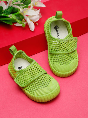 ONYC Boys & Girls Velcro Sneakers(Green, 2.5-3 Years)
