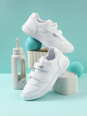 LIBERTY Boys & Girls Velcro School Shoes(White, 16 Years And Above)