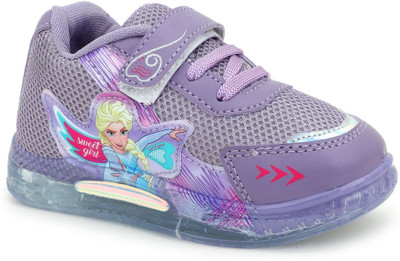 SELCAN Disney Princess Girls Velcro Sneakers(Pink, 5-5.5 Years)