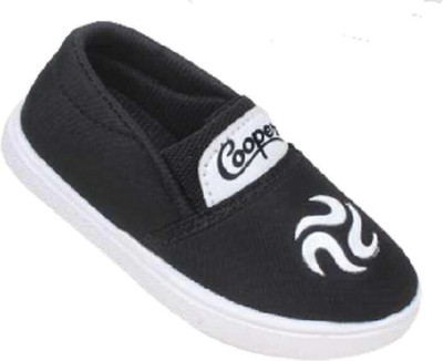 Fitstep Girls Slip on Sneakers(Black, 3 to 3.5 years)