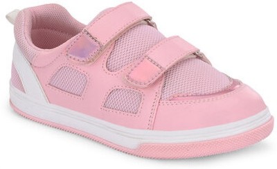 Tuskey Boys & Girls Velcro Sneakers(Pink, 10 - 11 Years)