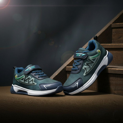 LEVOT Boys & Girls Velcro Running Shoes(Blue, 9-10 YEARS)