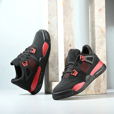 K' Footlance Boys Lace Sneakers(Red, 16 Years & Above)
