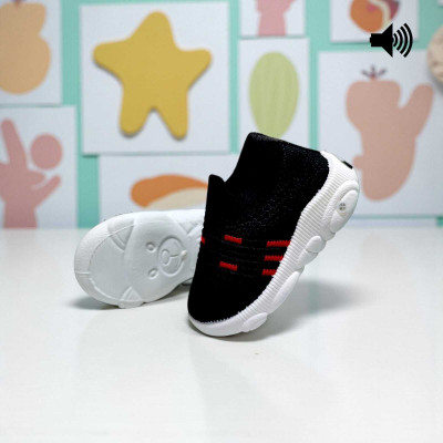 BINOS Boys & Girls Slip on Dancing Shoes(Black, 18-21 Months)