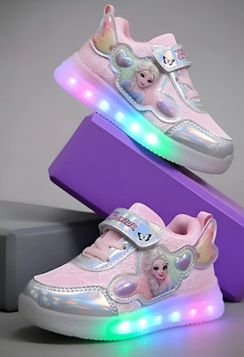 Crazyly Hello Kitty Girls Velcro Sneakers(Pink, 2.5-3 Years)