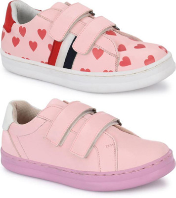 Fresh1947Feet Boys & Girls Lace Sneakers(Pink)