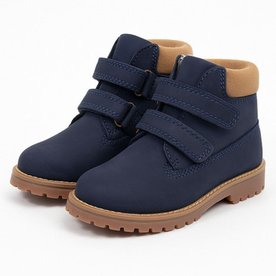Partner Boys Strap Casual Boots(Dark Blue, 4-9 years)