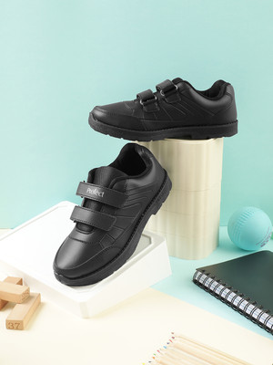LIBERTY Boys & Girls Velcro School Shoes(Black, 7-8)