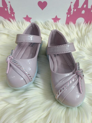 Zuvio Footwear Girls Velcro Ballerinas(Purple, 4.5-5 Years)