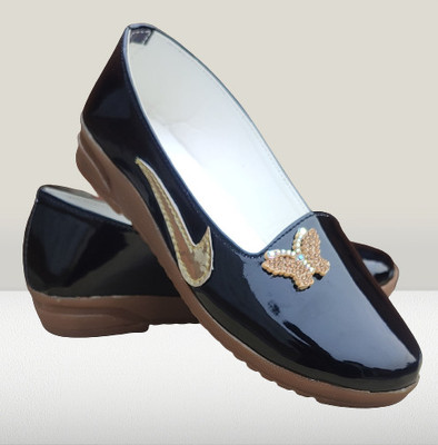 New latest Girls Slip on Ballerinas(Black, 5.5-6 yr)