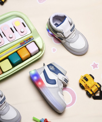 kats Boys & Girls Velcro Sneakers(Grey, 6.5-7 YEARS)