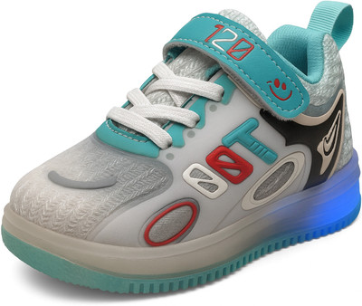 MoonFit Boys & Girls Velcro Walking Shoes(Green, 2-2.5 Years)
