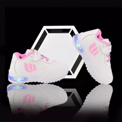 Tiny Kids Boys Velcro Sneakers(White)