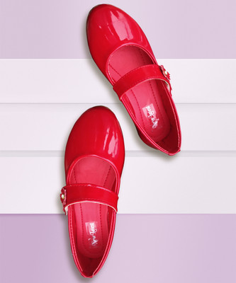 New latest Girls Velcro Ballerinas(Red, 7-8 yr)