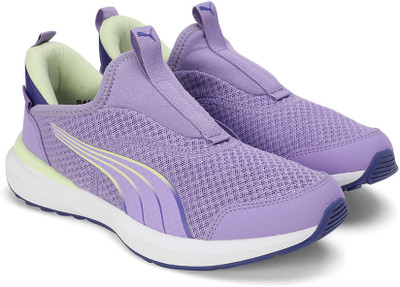 PUMA Boys & Girls Slip on Sneakers(Purple, 10-11 Years)